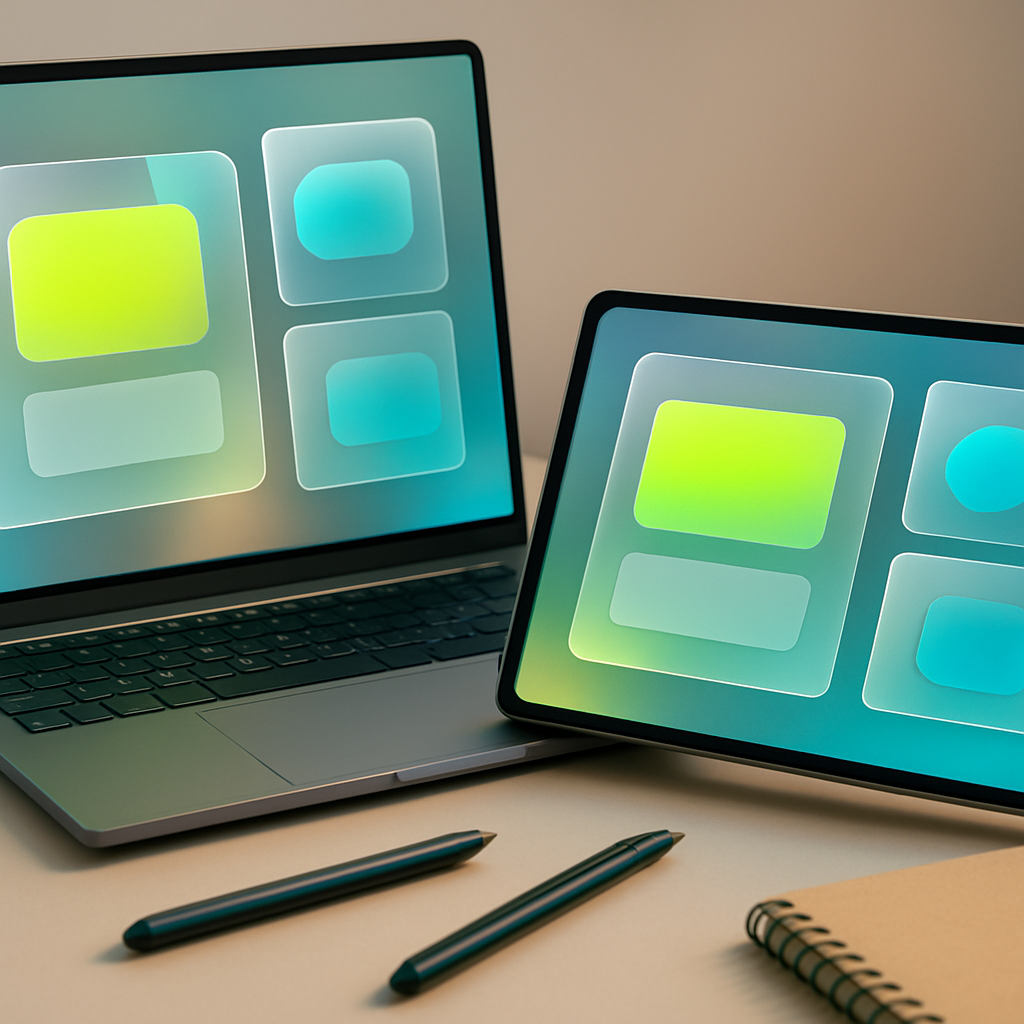 Sampul artikel: Tutorial: Menerapkan Style UI Tren 2026 (Liquid Glass, Discomorphism, Kinetic Type)